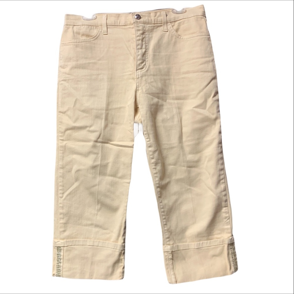 13. NYDJ Yellow Capri Jeans Size 10